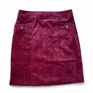 Christopher & Banks Maroon Corduroy Pencil Skirt